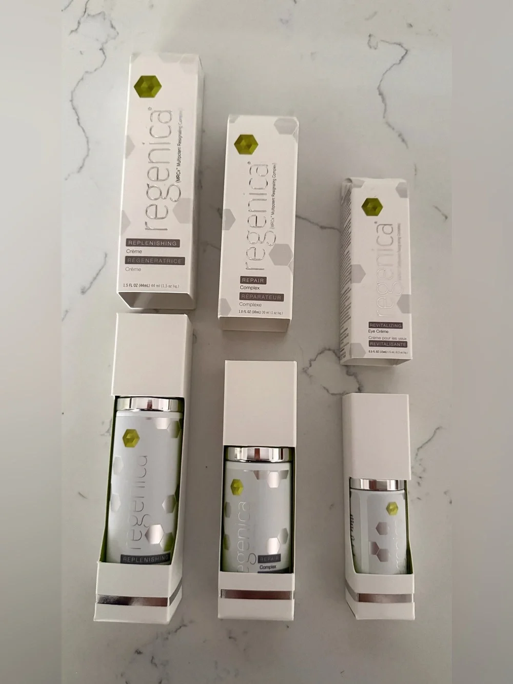 NWT Regenica 3 Pc Skincare Routine Lot NIB Growth Factor Anti Aging System